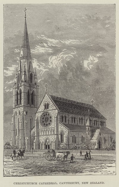 Christchurch Cathedral, Canterbury, Nieuw-Zeeland door Frank Watkins